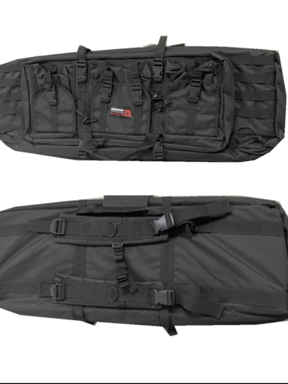 37" RUSECK Tactical Double Rifle Bag Gun Range Padded Soft Case Backpack